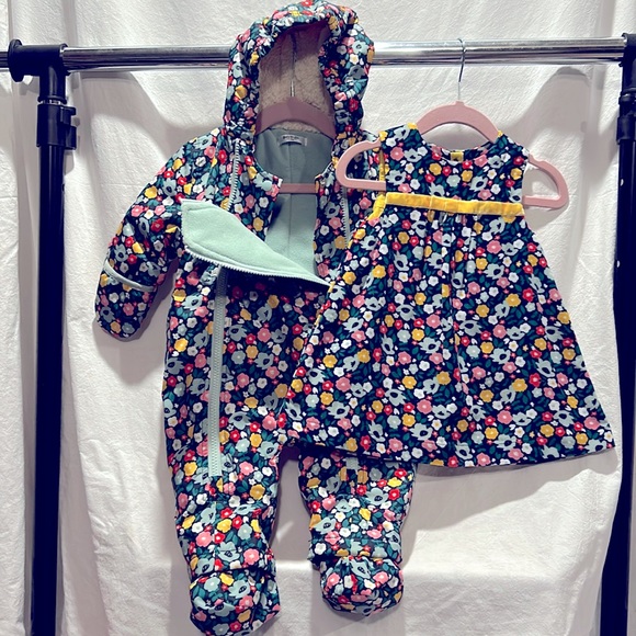 Baby Boden Other - 3-6 months, Snowsuit with matching corduroy dress